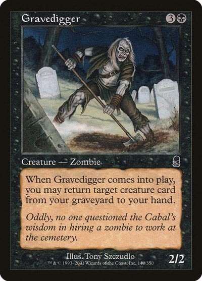 Gravedigger (ODY) #140 Common (Heavily Played) Odyssey Magic: The Gathering: 2001