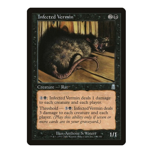 Infected Vermin (ODY) #144 Uncommon (Heavily Played) Odyssey Magic: The Gathering: 2001