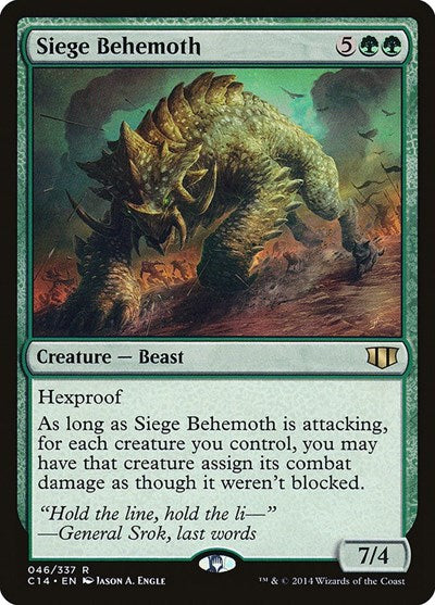 Siege Behemoth (C14) #46 Rare (Damaged) Commander 2014 Magic: 2014
