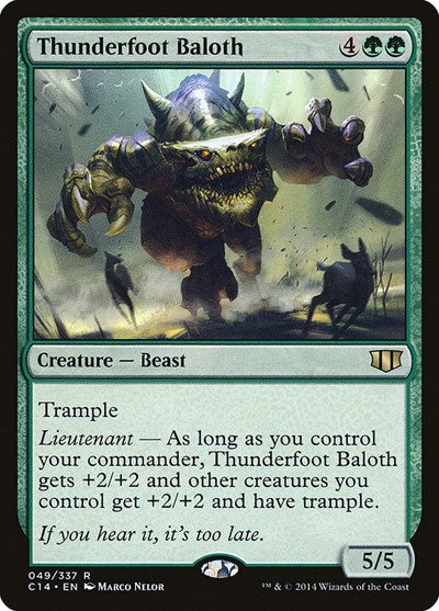 Thunderfoot Baloth (C14) #49 Rare (Near Mint) Commander 2014 Magic: The Gathering: 2014
