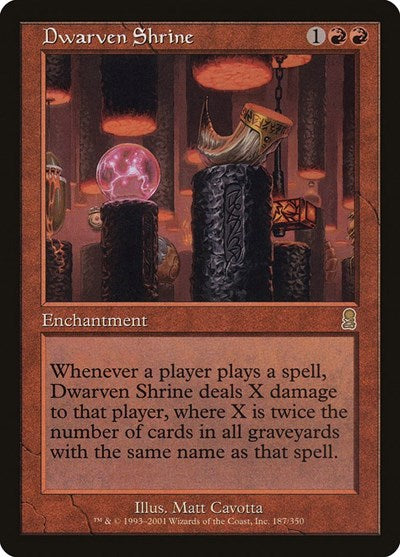 Dwarven Shrine (ODY) #187 Rare (Lightly Played) Odyssey Magic: The Gathering: 2001
