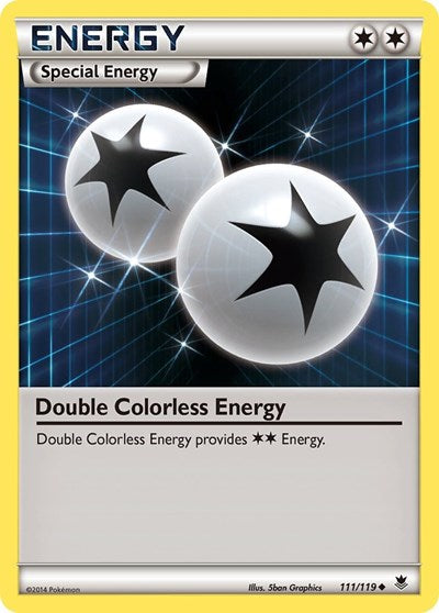 Double Colorless Energy (PHF) #111/119 Uncommon (Moderately Played) XY - Phantom Forces Pokemon: 2014