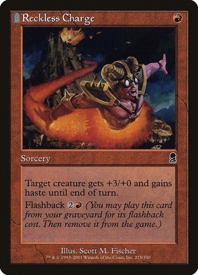 Reckless Charge (ODY) #215 Common (Heavily Played) Odyssey Magic: The Gathering: 2001