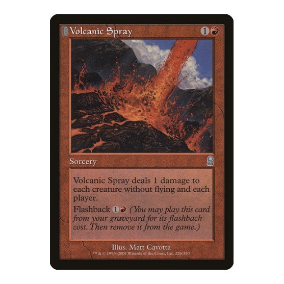 Volcanic Spray (ODY) #226 Uncommon (Moderately Played) Odyssey Magic: The Gathering: 2001
