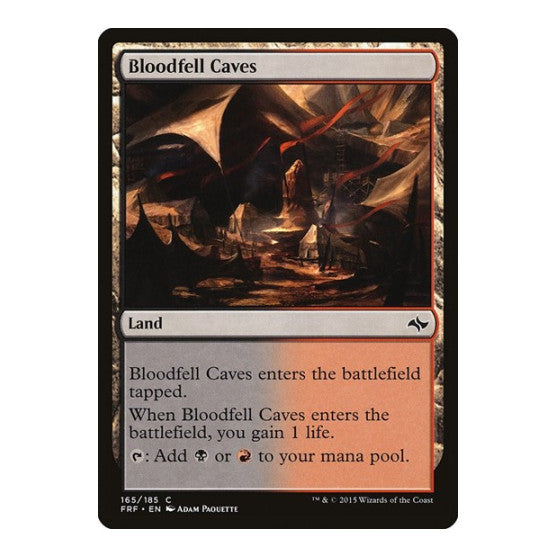 Bloodfell Caves (FRF) #165 Common (Lightly Played) Fate Reforged Magic: The Gathering: 2015