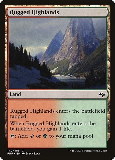 Rugged Highlands (FRF) #170 Common (Lightly Played) Fate Reforged Magic: The Gathering: 2015