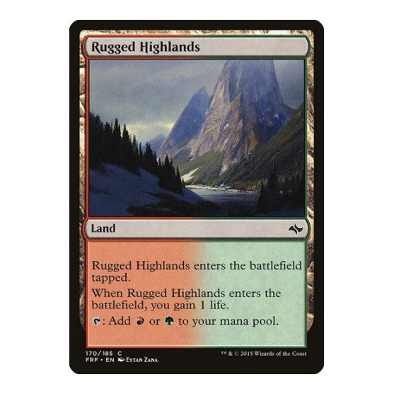 Rugged Highlands (FRF) #170 Common (Lightly Played) Fate Reforged Magic: The Gathering: 2015