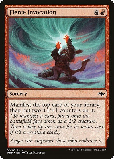 Fierce Invocation (FRF) #98 Common (Lightly Played) Fate Reforged Magic: 2015