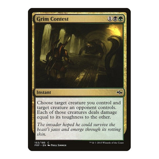 Grim Contest (FRF) #153 Common (Lightly Played) Fate Reforged Magic: The Gathering: 2015