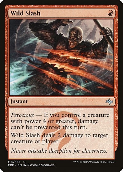 Wild Slash (FRF) #118 Uncommon (Moderately Played) Fate Reforged Magic: The Gathering: 2015