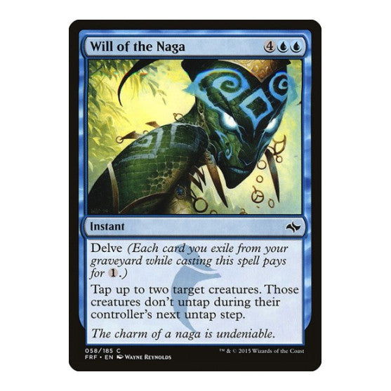 Will of the Naga (FRF) #58 Common (Heavily Played) Fate Reforged Magic: The Gathering: 2015