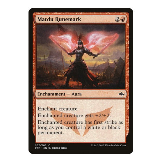 Mardu Runemark (FRF) #107 Common (Moderately Played) Fate Reforged Magic: The Gathering: 2015