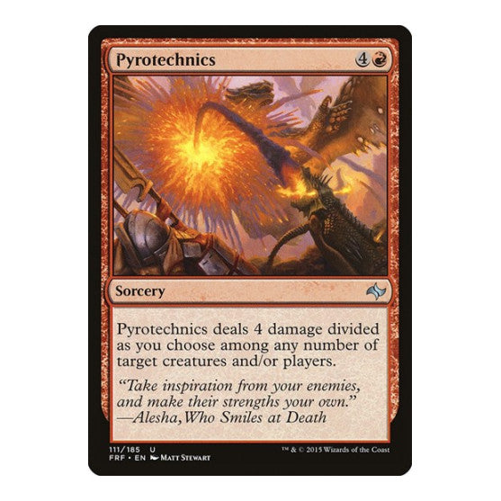 Pyrotechnics (FRF) #111 Uncommon (Moderately Played) Fate Reforged Magic: The Gathering: 2015