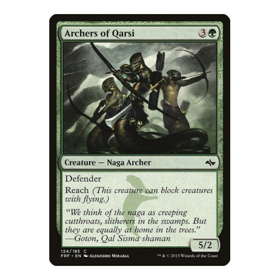 Archers of Qarsi (FRF) #124 Common (Lightly Played) Fate Reforged Magic: The Gathering: 2015