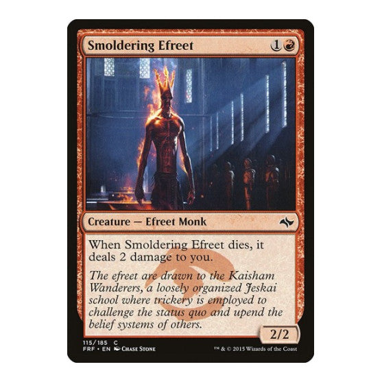 Smoldering Efreet (FRF) #115 Common (Lightly Played) Fate Reforged Magic: The Gathering: 2015