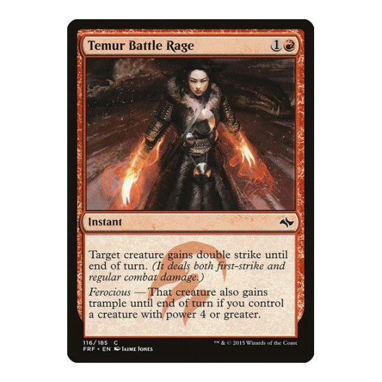 Temur Battle Rage (FRF) #116 Common (Lightly Played) Fate Reforged Magic: The Gathering: 2015