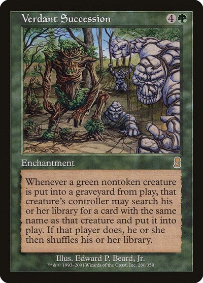 Verdant Succession (ODY) #280 Rare (Moderately Played) Odyssey Magic: The Gathering: 2001