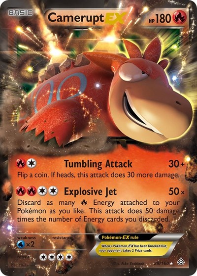 Camerupt EX (PRC) #29/160 Ultra Rare XY - Primal Clash Pokemon: 2015