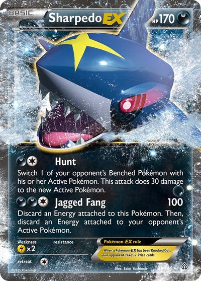 Sharpedo EX (PRC) #91/160 Ultra Rare (Holofoil Near Mint) XY - Primal Clash Pokemon: 2015
