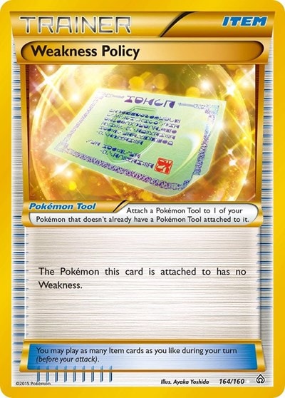 Weakness Policy (164 Secret Rare) (PRC) #164/160 Secret Rare XY - Primal Clash Pokemon: 2015