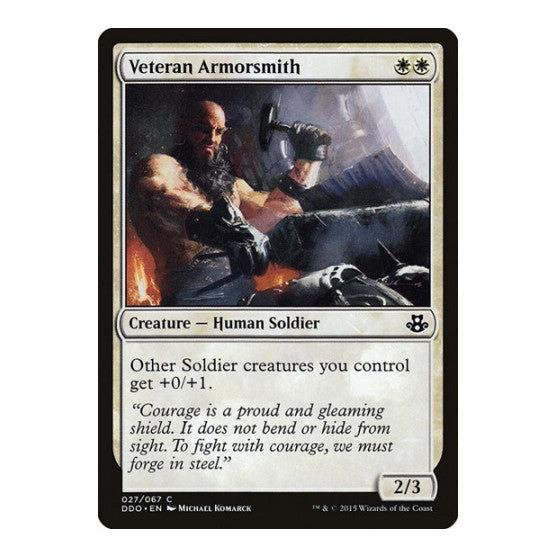 Veteran Armorsmith (DDO) #27 Common (Moderately Played) Duel Decks: Elspeth vs. Kiora Magic: The Gathering: 2015