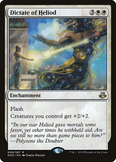 Dictate of Heliod (DDO) #8 Rare (Lightly Played) Duel Decks: Elspeth vs. Kiora Magic: The Gathering: 2015