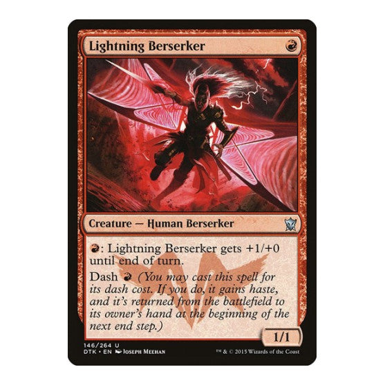 Lightning Berserker (DTK) #146 Uncommon (Damaged) Dragons of Tarkir Magic: The Gathering: 2015