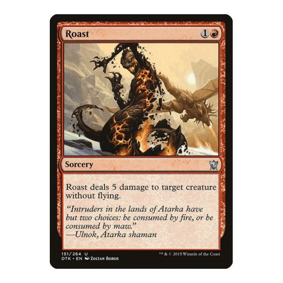 Roast (DTK) #151 Uncommon (Heavily Played) Dragons of Tarkir Magic: The Gathering: 2015