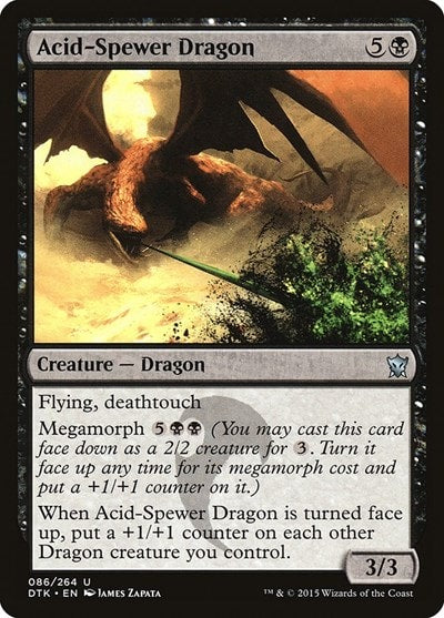 Acid Spewer Dragon (DTK) #86 Uncommon (Lightly Played) Dragons of Tarkir Magic: The Gathering: 2015