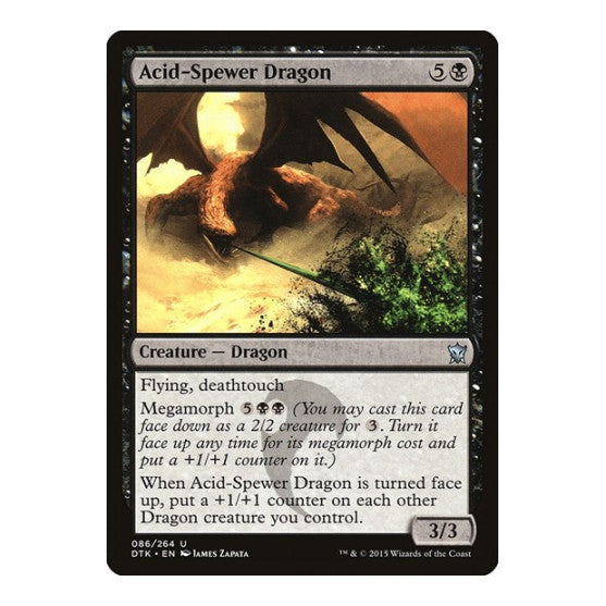 Acid-Spewer Dragon (DTK) #86 Uncommon (Lightly Played) Dragons of Tarkir Magic: The Gathering: 2015
