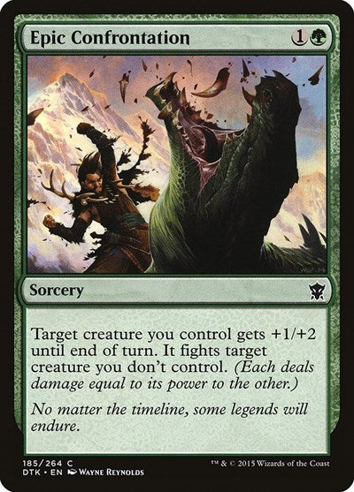 Epic Confrontation (DTK) #185 Common (Damaged) Dragons of Tarkir Magic: The Gathering: 2015