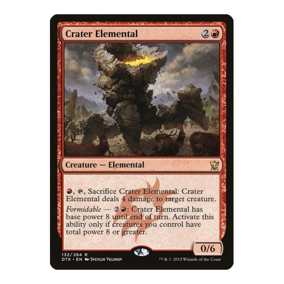 Crater Elemental (DTK) #132 Rare (Lightly Played) Dragons of Tarkir Magic: The Gathering: 2015