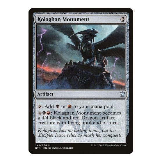 Kolaghan Monument (DTK) #241 Uncommon (Heavily Played) Dragons of Tarkir Magic: The Gathering: 2015