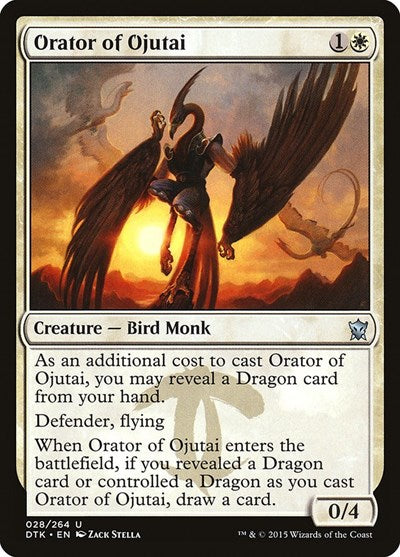 Orator of Ojutai (DTK) #28 Uncommon (Heavily Played) Dragons of Tarkir Magic: 2015