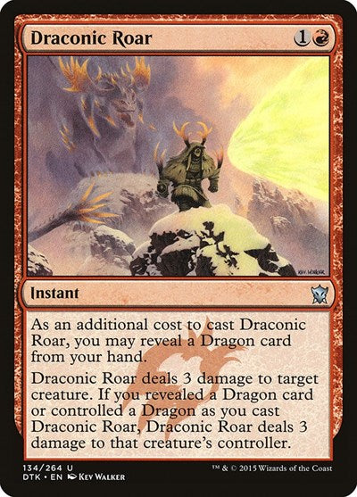 Draconic Roar (DTK) #134 Uncommon (Heavily Played) Dragons of Tarkir Magic: The Gathering: 2015