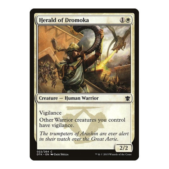 Herald of Dromoka (DTK) #22 Common (Damaged) Dragons of Tarkir Magic: The Gathering: 2015