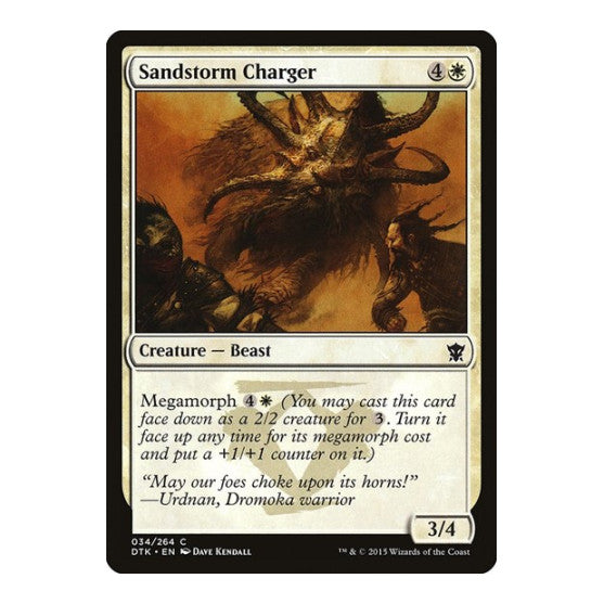 Sandstorm Charger (DTK) #34 Common (Moderately Played) Dragons of Tarkir Magic: The Gathering: 2015
