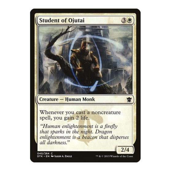 Student of Ojutai (DTK) #40 Common (Lightly Played) Dragons of Tarkir Magic: The Gathering: 2015