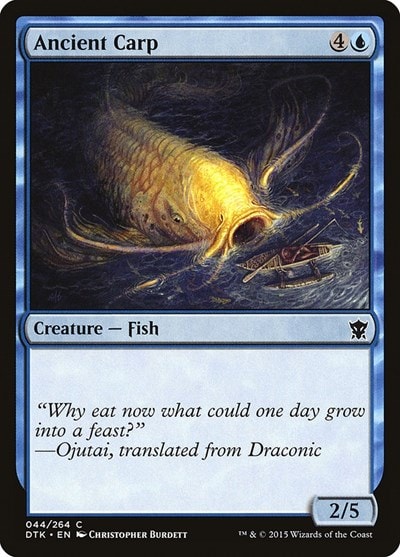 Ancient Carp (DTK) #44 Common Dragons of Tarkir Magic: The Gathering: 2015