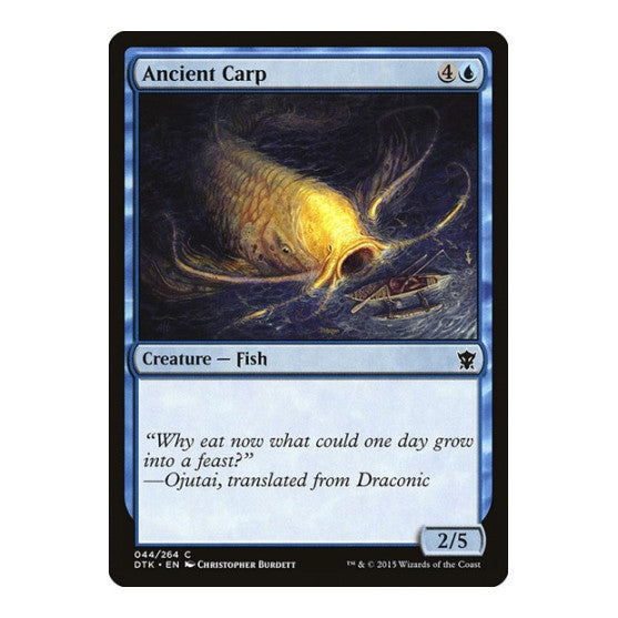 Ancient Carp (DTK) #44 Common Dragons of Tarkir Magic: The Gathering: 2015