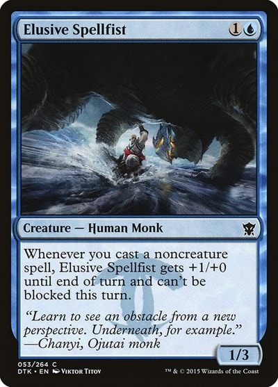 Elusive Spellfist (DTK) #53 Common (Heavily Played) Dragons of Tarkir Magic: The Gathering: 2015