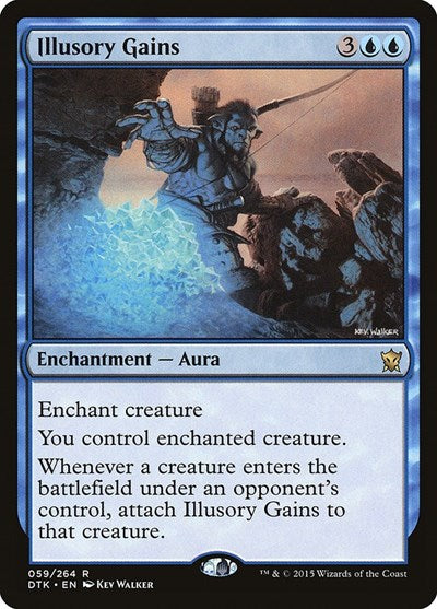 Illusory Gains (DTK) #59 Rare (Lightly Played) Dragons of Tarkir Magic: The Gathering: 2015