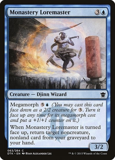 Monastery Loremaster (DTK) #63 Common (Heavily Played) Dragons of Tarkir Magic: The Gathering: 2015