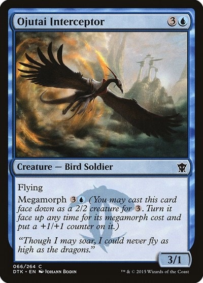 Ojutai Interceptor (DTK) #66 Common (Moderately Played) Dragons of Tarkir Magic: The Gathering: 2015
