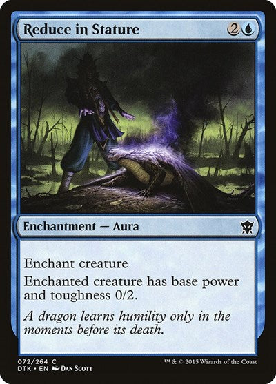 Reduce in Stature (DTK) #72 Common (Lightly Played) Dragons of Tarkir Magic: 2015