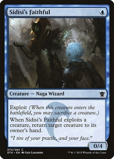 Sidisis Faithful (DTK) #74 Common (Heavily Played) Dragons of Tarkir Magic: The Gathering: 2015