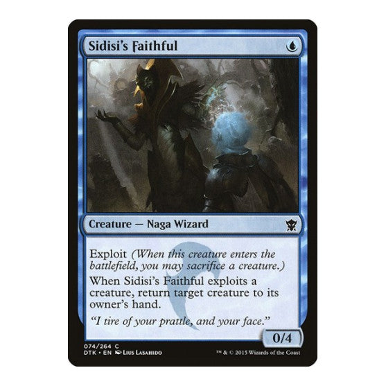 Sidisi's Faithful (DTK) #74 Common (Heavily Played) Dragons of Tarkir Magic: The Gathering: 2015