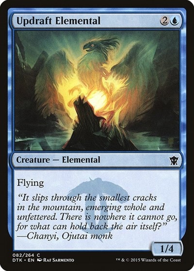 Updraft Elemental (DTK) #82 Common (Heavily Played) Dragons of Tarkir Magic: The Gathering: 2015