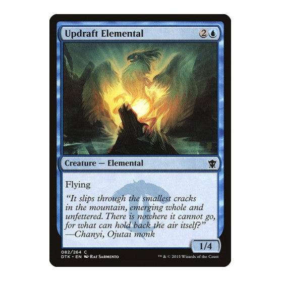Updraft Elemental (DTK) #82 Common (Heavily Played) Dragons of Tarkir Magic: The Gathering: 2015