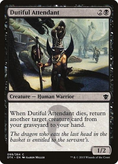 Dutiful Attendant (DTK) #99 Common (Lightly Played) Dragons of Tarkir Magic: The Gathering: 2015